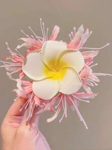 4个女士清新花朵流苏沙滩风发夹，适合日常、居家、学校、海滩、工作、派对、节日、生日、返校、新年、情人节、母亲节、圣诞节、婚礼、音乐节、毕业典礼、春季、夏季、秋季、冬季、开斋节等场合佩戴。 - 彩色 - 查看 8