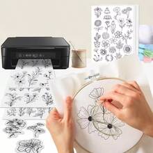 10片装水溶性无纺布刺绣底布和面布，水溶性刺绣稳定剂 - A4 - 查看 9