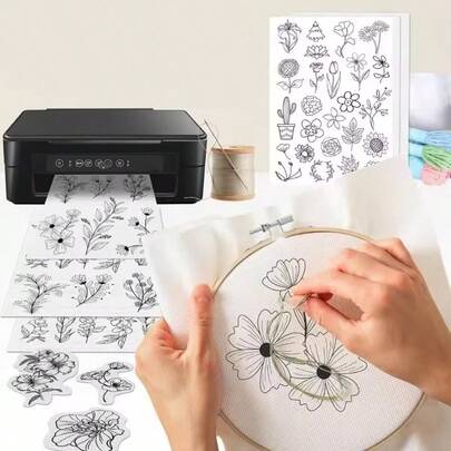 10pcs Water-Soluble Non-Woven Embroidery Backing And Top Cloth, Water-Soluble Embroidery Stabilizer