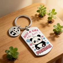 Sólo una chica que ama los pandas Llavero - A - Ver 2