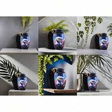 Handmade Adult Eagle Urn For Human Ashes – Large Cremation Urn For Men & Women With Velvet Bag, Memorial Funeral Urn For A Loved One,200Cubic Inch (Blue Eagle, Adult) - Blue Eagle - View 9