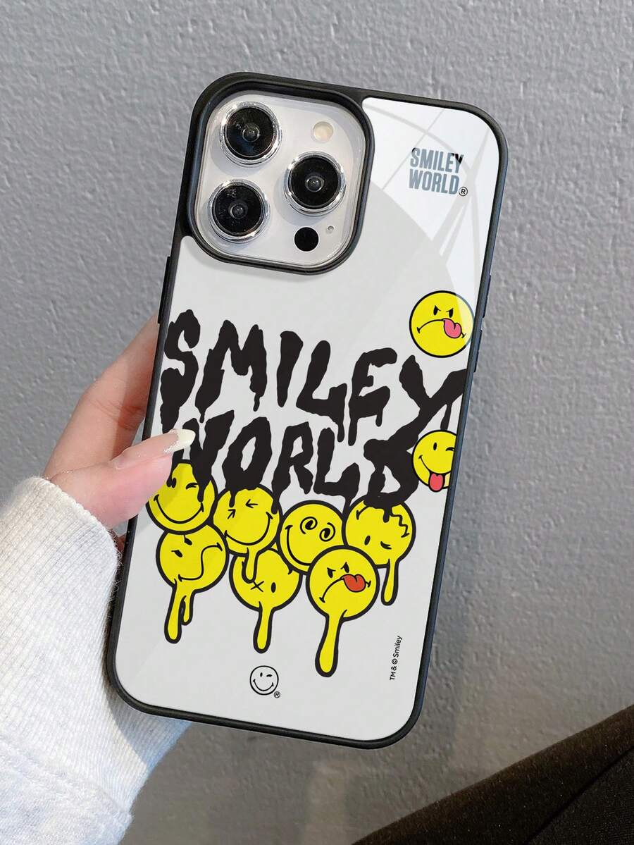Smiley World 2-In-1 Funny Smiling Face Graphic Hard Phone Case, Compatible With Apple - Multicolor - View 1