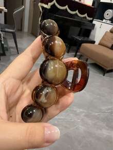 1个大号仿珍珠发夹，适合浓密头发，优雅发型配饰，女士美容礼物，理想的圣诞礼物和沙滩发夹 - 多色 - 查看 4