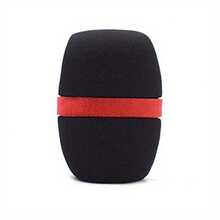 3pcs/Set Microphone Windscreen Cover, Thickened Microphone Sponge Windshield, KTV Microphone Anti-Wind Foam - Waistline Microphone Cover 3pcs Black - View 3