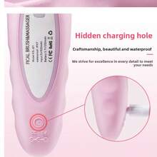 Waterproof Ultrasonic Facial Cleansing Device Electric Silicone Brush For Deep Pore Cleansing Massage Exfoliation And Skin Rejuvenation With Gentle Vibrations For Sensitive Skin - Hồng - Xem 9