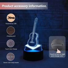 1pc Multi-Color 3D Night Light, 7-Color Game Controller Series Night Light, USB Powered LED Desk Lamp, Suitable For Bedroom Bedside, Atmosphere Lamp, Creative Gift Night Light - 彩色 - 查看 9