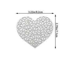 Elegant Heart-Shaped Frame Metal Die Cutting Set, Love Theme Photo Frame Cutting Mold, Scrapbooking Template, Cardboard Handmade DIY Mold, Cutting Mold, Album Making, Embossing Paper Mold, Suitable For Card Making And Scrapbooking - Silver - View 9