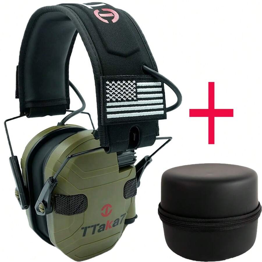 NRR 22dB 降噪耳罩，适用于自闭症成人及儿童的听力保护，也适用于射击场、草坪修剪等场合 - 绿色