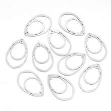 10个不锈钢镂空水滴吊坠，简约时尚精致镂空吊坠，手链项链耳环DIY饰品制作配件 - 水滴鏤空吊墜 - 查看 9