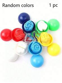1 Pc Portable Raincoat Ball, Disposable Thickened Raincoat With Ball-Shaped Storage Box, Suitable For Hiking & Camping; Can Hang On Backpack; Random Color Camping Stuff - متعدد الألوان - مشاهدة 8