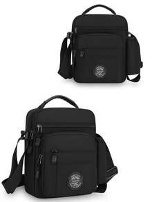 Men's Fashion Casual Personalized Water Bottle Handbag, Large Capacity Multi-Layer Briefcase, Crossbody Shoulder Bag - Establishment - View 9