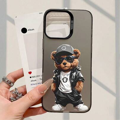 Cute Bear Pattern Phone Case, Suitable As Birthday And Christmas Gift For Couples, Girlfriends, Daughters, Teenagers