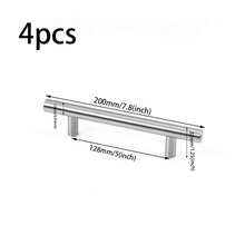 4pcs Stainless Steel Cabinet And Drawer Handles, Kitchen Handles, Bathroom Cabinet Handles, Metal Furniture Handles - Multicolor - View 9