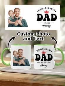 1pc 15oz The World's Best Dad Coffee Mug, A Unique Gift For Father's Day. It's A Personalized Customized Coffee Mug And Water Cup. You Can Customize The Text On It. It Expresses Your Gratitude To Your Dad And Also Serves As A Wonderful Birthday Gift For Him. - Style 1 - View 17