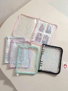 A5 Full Zip Budget Planner Wallet, PVC Transparent Loose-Leaf Cover, 3" Photo/Card Holder Album - A5 - View 11