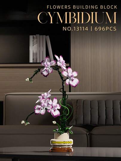 500+ Pcs Assorted Building Block Flowers, Including Roses, Magnolias, Delicate Architectural Flower Bouquet Combinations, Lifelike Floral Art, DIY Home Decor, Never Withering, Suitable For Making Cozy Romantic Bouquets, Home & Office Decoration