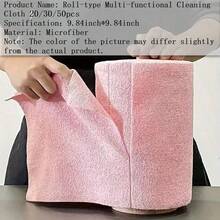 30 Reusable Microfiber Cloths, Hand Tear Cleaning Towels, Multifunctional Household Cleaning Products, Kitchen Cloth Replacement, Cleaning Tools, Suitable For Cars, Kitchen Utensils, Furniture, Rooms, Bathrooms, Halloween, Christmas, Birthday Gifts, Perfect Choice For Holiday Gifts - 淺藍色 - 查看 2