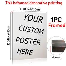 1pc Personalized Canvas Printing, User-Defined Canvas Printing, Converting Your Pictures Into Canvas Form, Canvas Art Creation, Photography Printing, Love, Wedding, Closing Ceremony, Family Art Works,Custom Poster, Room Decor, Customized Wall Art, Pictures Custom Photo, Customizable Things, Optional Frame, Bathroom Decor, Kitchen Decor, Living Room Decor, Bedroom Decor, Office Decor, - Multicolor - View 14