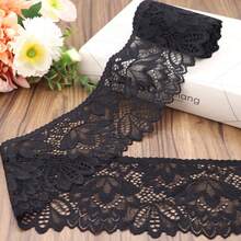 10 Yards - IDONGCAI Floral Lace Trim - 4 Inch Wide Elastic Lace Ribbon, Suitable For Clothing Decoration, DIY Crafts And Gift Packaging - A - View 10