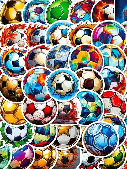 50PCS World Cup 2026 Stickers Football Stickers Football Party Decorations Football Decor Graffiti Stickers Bicycle Stickers Sports Stickers Fitness Stickers For Water Bottle, Guitar, Luggage, Phone, Case, Laptop, Skateboard, Gift