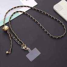 防震挂绳式单件装手提包肩带链条可调节肩带，带金色小球，批发适用于背包和斜挎包，春季礼物 - 彩色 - 查看 10