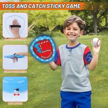 Gifts2U Baseball Toss And Catch Game Set - Indoor Outdoor Sports Toy With 2 Catch Paddles, 3 Sticky Balls, Baseball Bat, Pitching Machine And Storage Bag, Perfect For Backyard Fun Family Games - Multicolor - View 3