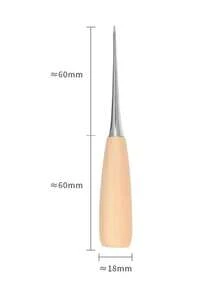 1件装皮革手工缝纫锥工具皮革工艺打孔工具木柄钢锥工艺缝纫皮革工具 - 1 - 查看 9