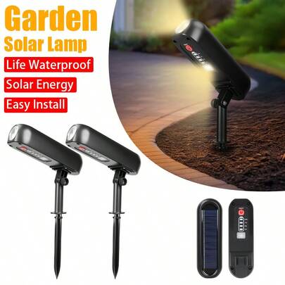 1pc Solar LED Light Outdoor Solar Wall Light Green Garden Light Solar Spotlights Solar Uplights For Trees Pathway Yard