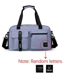 带干湿分离口袋的旅行包，带鞋仓的旅行包，商务旅行、健身、户外活动、学习用品、学生用品、度假用品、带鞋袋的过夜包 - 彩色 - 查看 9