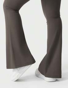 Flare Leggings With Pockets For Women Butt Lifting Gym Yoga Leggings Flare Leggings Joggers For Women Summer Pants For Women - 灰咖 - 查看 8