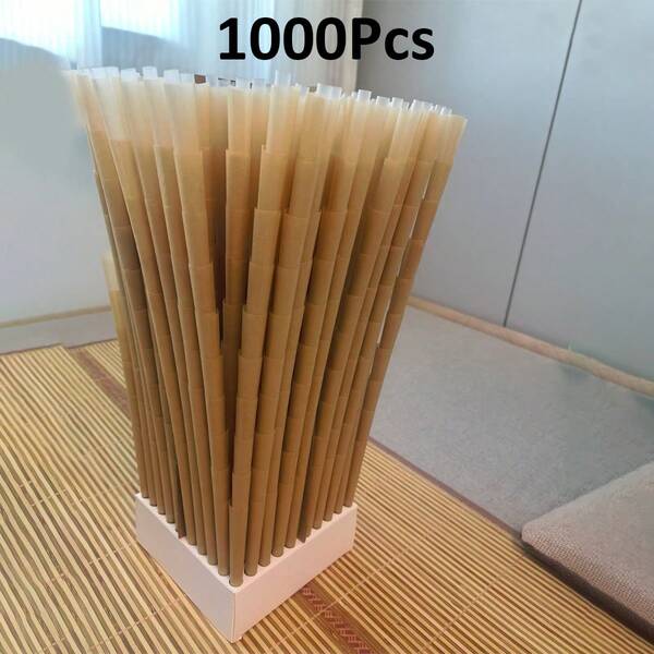 1000/200/100/50/30/10個 ナチュラル プリロールコーン型 シガレットペーパー - ウルトラシン スロー バーニング ラージサイズ シガレットコーン フィルター付き - トランペット型 シガレットローリングペーパー ホリデー/バレンタインデー ギフト、喫煙アクセサリー、父の日ギフト