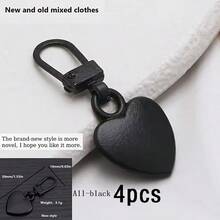 4/5/6Pcs Heart-Shaped Zipper Pulls With Small Hole, Semi-Automatic Detachable Zipper Head, Suitable For Replacing Zippers On Bags, Jackets, Clothes, Shoes And Boots, Pendant Zipper Pulls - Multicolor - View 14