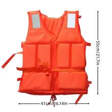 1pc Adult Plus Size Thick Design Life Jacket, Suitable For Boating, Fishing, Rescue, Swimming - Multicolor - View 6