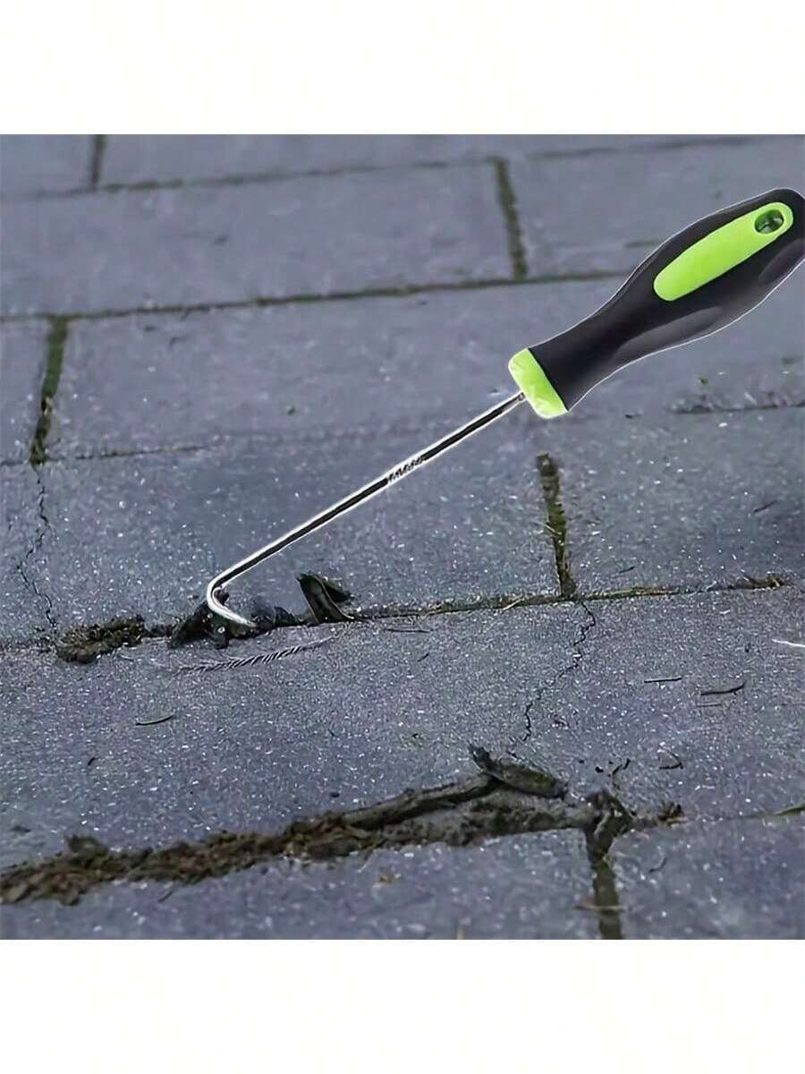 1pc Heavy Duty Metal U-Shaped Gardening Tool, With Green And Black Handles, Suitable For Garden, Lawn, Crevices, Pathways, Window Grids Replacement, Gasket Removal, Great For Weeding And Other Purposes - A - View 1