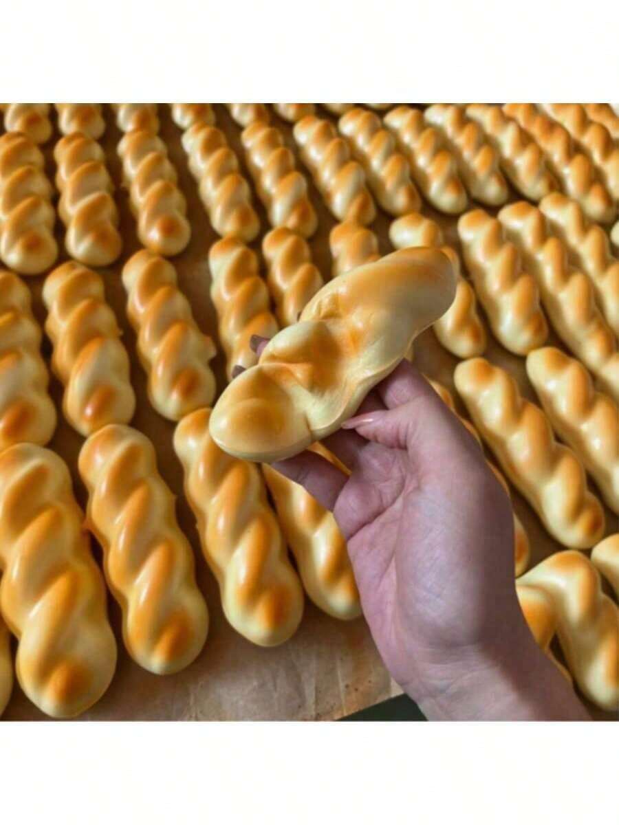 1pc Extremely Slow-Rising Toasted Bread Squishy, Birthday, Christmas Or Halloween Gift (Handmade, Some Minor Imperfections Are Normal, Please Do Not Purchase If You Have Objections) - Multicolor - View 1