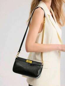 High-End Women's Minimalist One Shoulder Chain Bag, Suitable For Business/Casual Commute, Leopard Print Handbag With Handheld Or Crossbody Carry - Multicolor - View 7