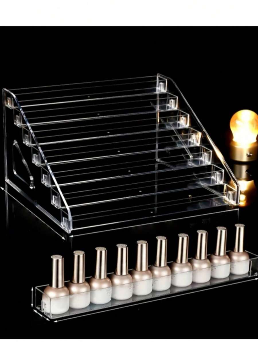 7 Tiers Style Acrylic Nail Polish Organizer Clear Glasses Holder Glasses Organizer Nail Polish Holder Acrylic Glasses Stand Essential Oils Cosmetic Display Cases Eyewear Rack - Multicolor - View 1