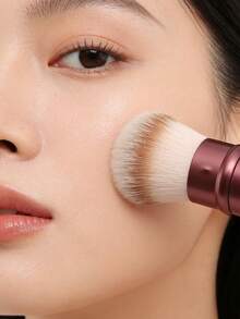 1支/2支装可伸缩粉底刷，柔软刷毛，易于上妆；可用作粉底刷、遮瑕刷、腮红刷、修容刷、古铜粉刷、散粉刷，旅行约会化妆刷，生日礼物，情人节礼物 - 彩色 - 查看 5