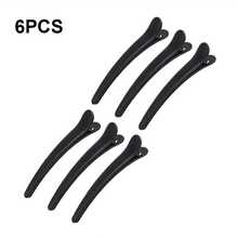 6-Piece Set Of Matte Black Duckbill Clips - Vintage Salon-Style Hair Accessories, Suitable For Various Hairstyles, Essential Accessories For Hairdressers - 黑色 - 查看 6