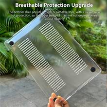 高品质笔记本电脑保护壳,适用于MacBook Pro和Air系列,防刮耐用,易于安装(1个保护壳+1个底座) - 查看 4