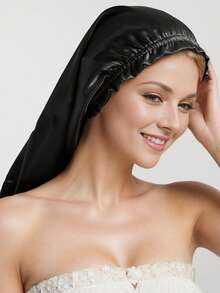 1pc Minimalist Fashion 100% Mulberry Silk Long Hair Sleeping Cap For Women,Summer,Beach,Hat - Multicolor - View 10