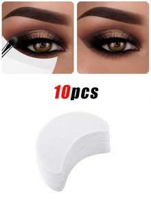 100片一次性无纺布眼影化妆贴纸隔离纸贴片，眼影眼部保护贴纸，眼影眼线贴纸，透气眼部化妆工具，眼部化妆遮盖贴，眼影模板，眼线贴纸 - 彩色 - 查看 8