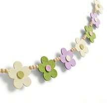 Easter Party Decoration Beaded Felt Rabbit Carrot Banner Garland Swag Hanging Ornament, Spring Holiday Felt Bunny Veggie Bunting For Mantel, DIY Craft Felt Garland With Wood Beads, Farmhouse Easter Hanging Decor For Wall Fireplace - 木珠單條款A-034 - 查看 2