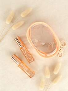 10ml Chai xịt nước hoa thủy tinh vuông nắp kim loại & túi đựng đồ vệ sinh cá nhân trong suốt chống rò rỉ có thể nạp lại di động vật dụng du lịch thiết yếu cho nữ nam - Nhiều màu - Xem 11