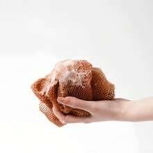 1pc Mesh Bath Scrub Towel, Unisex, Can Be Used For Body Exfoliation, Body Scrub, Back Scrub, Makes Skin Smooth, Lather-Producing Bath Towel, Double-Sided Thick Sauna Towel - Multicolor - View 6