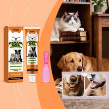 Fluffy Pet Oral Freshening Spray, Cat & Dog Tartar & Plaque Remover, No Brushing Needed, Pet Oral Care Solution, Additive, Cat Tartar Remover, Swallowable Dog Toothpaste, Dog Teeth Cleaning Gel, Home Supplies, Enzyme Pet Toothpaste, Removes Dog Halitosis, Pet Oral Care Kit - Multicolor - View 10