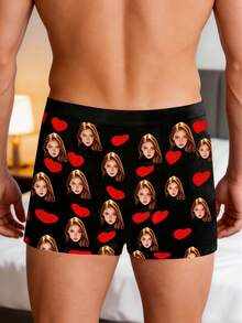 Customizable Graphic Men's Briefs, A Thoughtful Gift For Your Husband Or Boyfriend, Also A Unique Present For Holidays And Anniversaries - Black - View 3