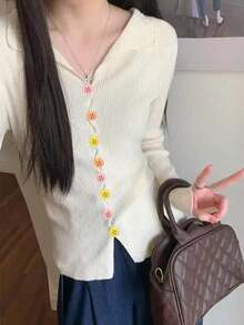 30颗彩色纽扣，手工装饰纽扣，服装缝纫纽扣，平面缝纫彩色工艺品，时尚服装，DIY项目 - 多色 - 查看 4