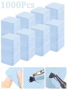 2000/1000/200片装指甲清洁湿巾 - 专业无绒指甲油卸除棉片，UV凝胶清洁纸巾，无香型美甲准备和完成清洁工具（蓝色） - 藍色 - 查看 10