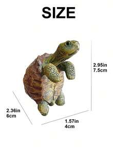 1pc Resin Turtle Planter Decor, Cute Animal Figurine Suitable For Garden And Patio - Multiple Styles - View 9